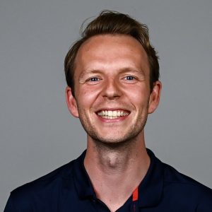 KAUNAS, LITHUANIA - JULY 12: Team doctor Alex Meijer poses for a portrait during a Netherlands squad portrait session during the UEFA Women's Under-19 Championship 2023/2024 at the Radisson Hotel on July 12, 2024 in Kaunas, Lithuania.  (Photo by Tyler Miller - Sportsfile/UEFA via Getty Images)